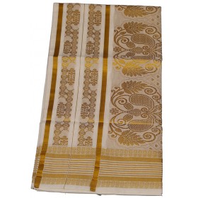 Kuthampully Special Stripes Kasavu Saree